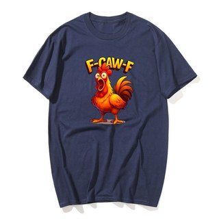 Ngộ nghĩnh F-Caw-F Gà FCAWF Gà Meme Áo nam Nữ 100% Cotton Áo Sơ Mi Tay Ngắn Áo Size S-XXL