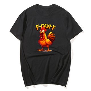 Ngộ nghĩnh F-Caw-F Gà FCAWF Gà Meme Áo nam Nữ 100% Cotton Áo Sơ Mi Tay Ngắn Áo Size S-XXL