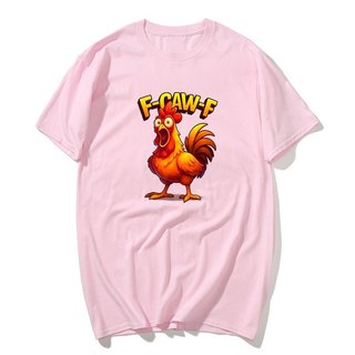 Ngộ nghĩnh F-Caw-F Gà FCAWF Gà Meme Áo nam Nữ 100% Cotton Áo Sơ Mi Tay Ngắn Áo Size S-XXL