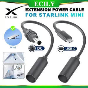 Bộ chuyển đổi ECILY Mini Type-C / DC sang DC Cáp nối dài chống nước Dây nguồn cho Starlink