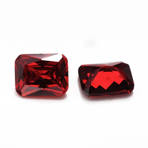 5A Garnet Màu Octangle Cắt Đá CZ 15 / 30 Chiếc 4x6mm ~ 10x12mm Cubic Zirconia Rời Cho Trang Sức DIY