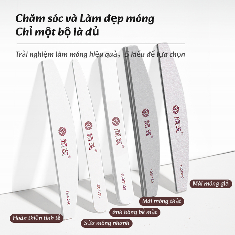 Youth Rose Dụng Cụ Dũa Móng Tay Hai Mặt Chống Mài Mòn Tiện Dụng Cho Salon