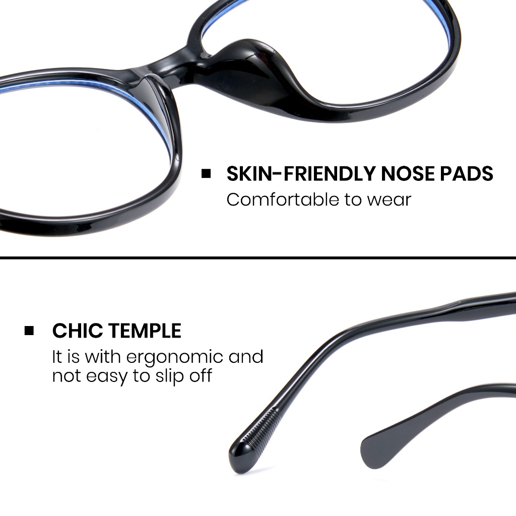 Cyxus Kính Cận Có Độ Chống Ánh Sáng Xanh Gọng TR90 Cho Máy Tính Giảm Mỏi Mắt Chống Tia UV 8296
