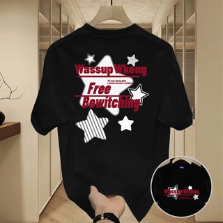 ✨Hàng có sẵn✨ WASSUP Star-Áo thun nam mới! 100% cotton, thời trang, Unisex