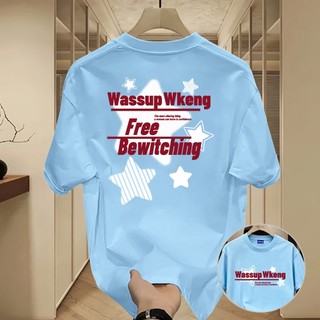✨Hàng có sẵn✨ WASSUP Star-Áo thun nam mới! 100% cotton, thời trang, Unisex