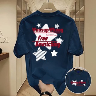✨Hàng có sẵn✨ WASSUP Star-Áo thun nam mới! 100% cotton, thời trang, Unisex