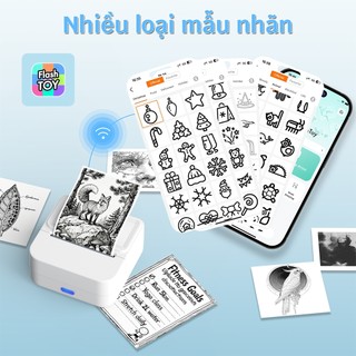 [KHÔNG IN MÃ VẬN ĐƠN] Máy In Nhiệt Mini Bluetooth cầm tay với giấy dán 1 cuộn, Máy dán nhãn Y2C, Máy in bỏ túi Bluetooth, Thích hợp cho DIY, Ghi chú, Quà tặng hợp lý hình ảnh cho trẻ em và tay nghề thủ công, Trắng