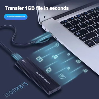 Ốp lưng SSD 10Gbps M2 NVME SATA Giao thức kép M.2 sang USB Type-C SSD Enclosure Adapter sang NVMe SATA Hộp đĩa cứng gắn ngoài