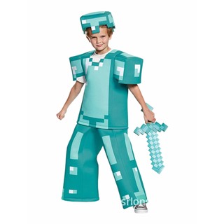 [Sản phẩm mới] Giảm giá-Bộ phim lớn của tôi Minecraft Trang phục Halloween Trang phục trẻ em cos Trang phục biểu diễn