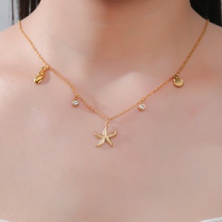 Vòng cổ chủ đề Skyrim và sao biển, phong cách thời trang, không phai màu, phù hợpwear mọi ngày