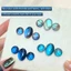 Keo đánh bóng móng tay mắt mèo màu xanh đậm Gel lót màu nâu siêu nhấp nháy cần chiếu sáng 12ml