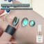Keo đánh bóng móng tay mắt mèo màu xanh đậm Gel lót màu nâu siêu nhấp nháy cần chiếu sáng 12ml