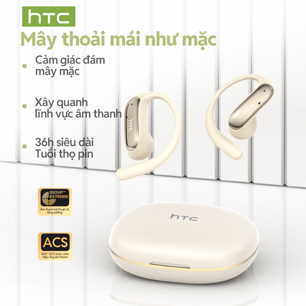 Bảo hành một năm HTC NE52 AI Dịch thuật thời gian thực Tai nghe BluetoothTWS Bluetooth 6.0 Chất lượng âm thanh HiFi IPX5 Tai nghe không dây chống nước | BigBuy360 - bigbuy360.vn