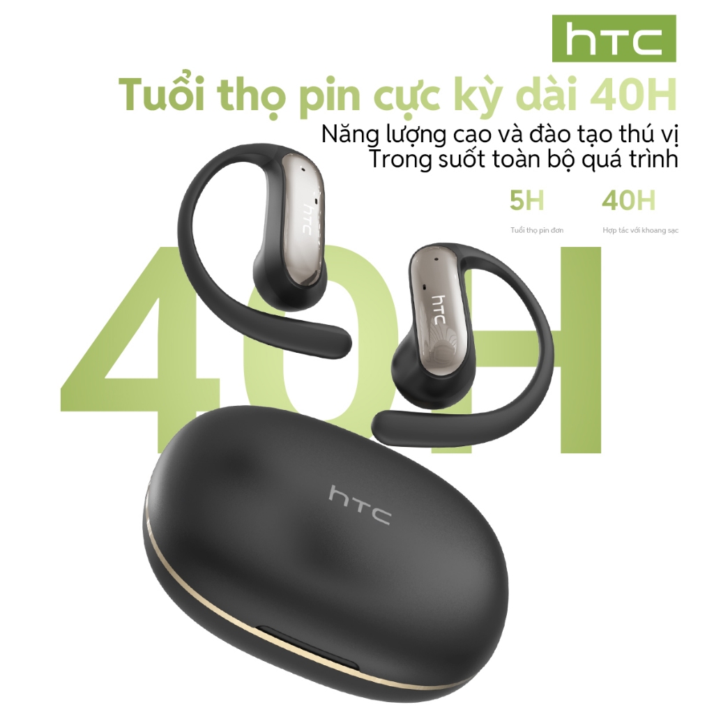 Bảo hành một năm HTC NE52 AI Dịch thuật thời gian thực Tai nghe BluetoothTWS Bluetooth 6.0 Chất lượng âm thanh HiFi IPX5 Tai nghe không dây chống nước | BigBuy360 - bigbuy360.vn