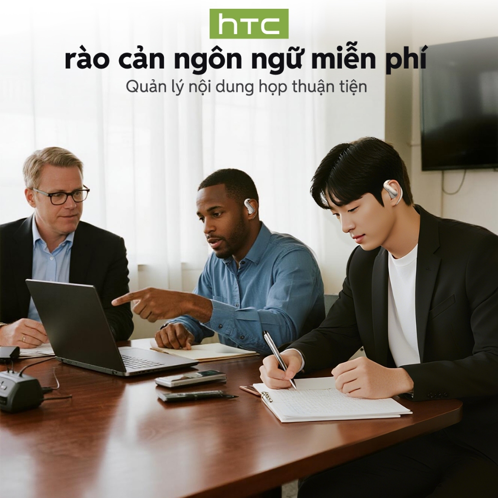 Bảo hành một năm HTC NE52 AI Dịch thuật thời gian thực Tai nghe BluetoothTWS Bluetooth 6.0 Chất lượng âm thanh HiFi IPX5 Tai nghe không dây chống nước | BigBuy360 - bigbuy360.vn