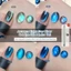 Keo đánh bóng móng tay mắt mèo màu xanh đậm Gel lót màu nâu siêu nhấp nháy cần chiếu sáng 12ml