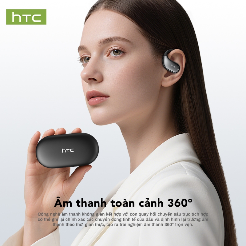 Tai nghe HTC NE57 với bản dịch thời gian thực 134 ngôn ngữ, pin 24H, chống nước IPX5 và âm thanh Hi-Fi | BigBuy360 - bigbuy360.vn