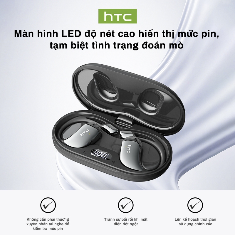 Tai nghe HTC NE57 với bản dịch thời gian thực 134 ngôn ngữ, pin 24H, chống nước IPX5 và âm thanh Hi-Fi | BigBuy360 - bigbuy360.vn