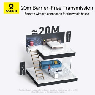 Bộ chuyển đổi không dây kết nối 7 thiết bị Baseus BA04 với phạm vi tín hiệu ổn định 20m