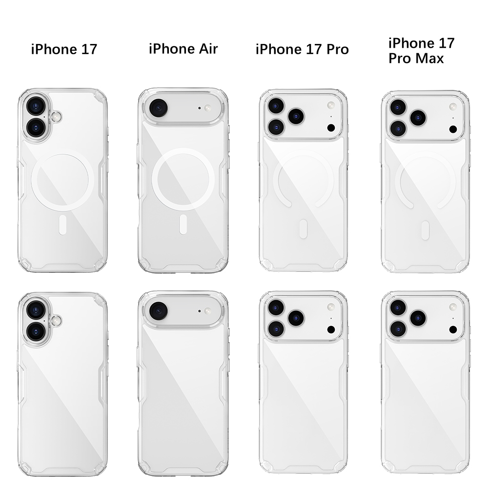 Nillkin Cho Apple iPhone 17 Pro Max Air Nature TPU Pro Ốp Lưng Từ Tính PC TPU Trong Suốt Ốp Lưng Nam Châm Vỏ Điện Thoại Chống Sốc Vỏ Bảo Vệ