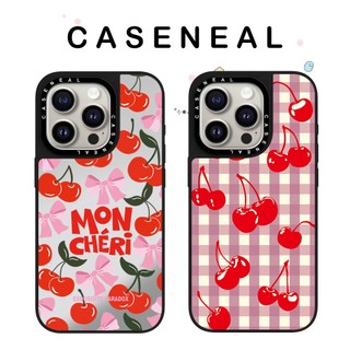 CASENEAL Cherry Bow Vỏ Điện Thoại Gương Chất Lượng Cao Thích Hợp Cho iPhone 17ProMax 17pro 17 air 16promax 16 15promax 15 14promax 13 13promax Ốp Lưng Cứng Chống Rơi Thời Trang