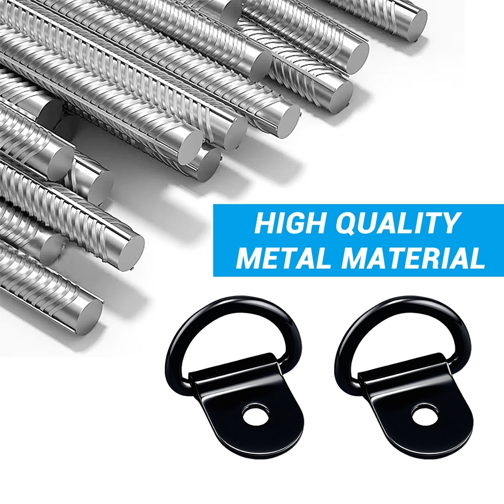 D Hình Kéo Móc Buộc Xuống Neo Vòng Sắt Thép Không Gỉ Hàng Hóa Dây Buộc Xuống Vòng Cho Xe Tải Xe Kéo RV Thuyền Phụ Kiện