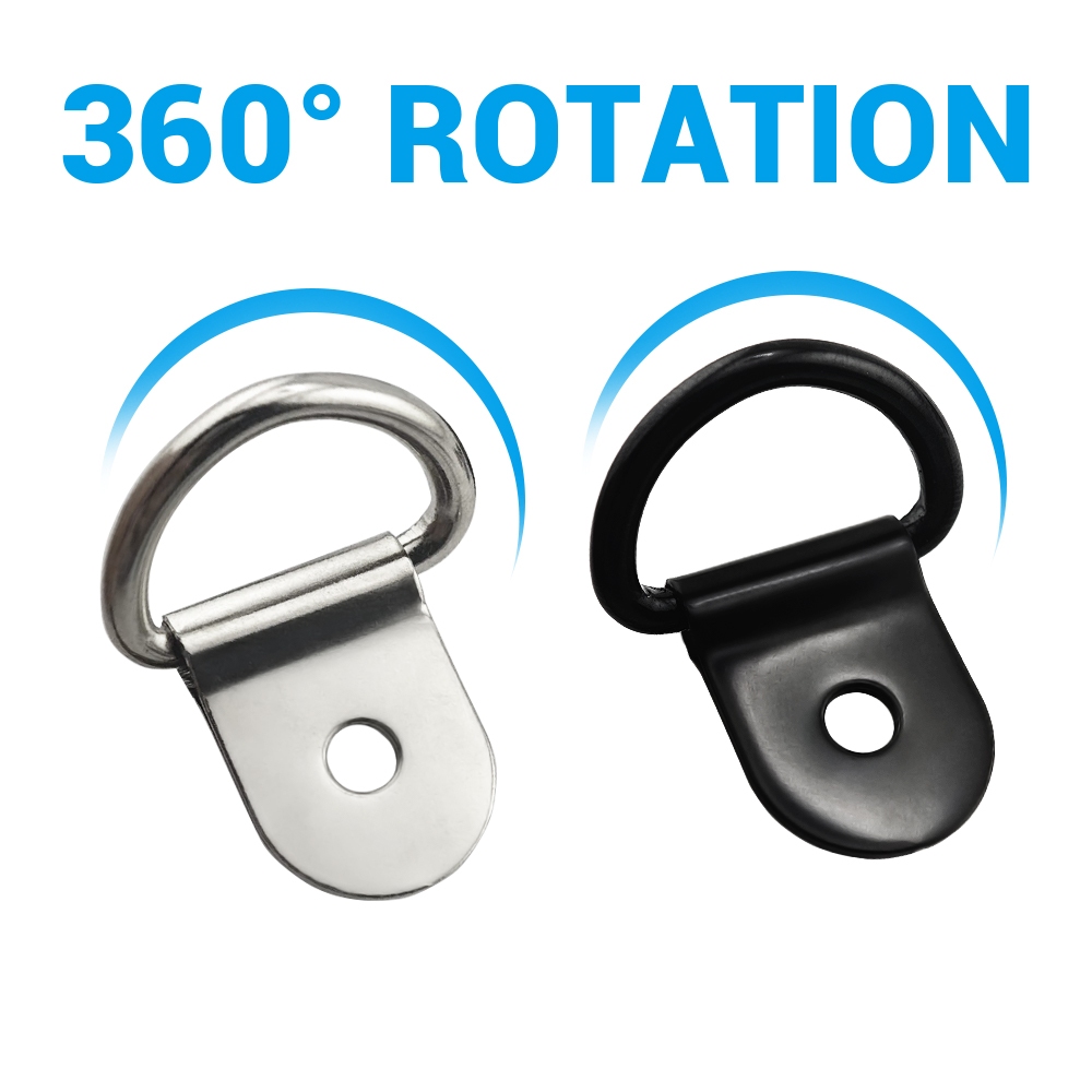 D Hình Kéo Móc Buộc Xuống Neo Vòng Sắt Thép Không Gỉ Hàng Hóa Dây Buộc Xuống Vòng Cho Xe Tải Xe Kéo RV Thuyền Phụ Kiện