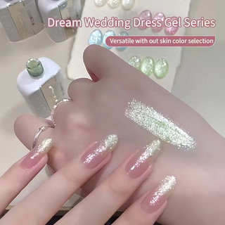 [ANNIES] Sơn móng tay đám cưới tưởng tượng Đèn Flash mịn phổ biến Làm móng tay kim cương lấp lánh lâu trôi không rơi Thích hợp cho Giáng sinh