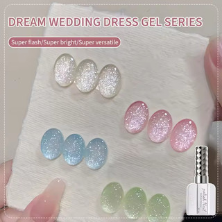 [ANNIES] Sơn móng tay đám cưới tưởng tượng Đèn Flash mịn phổ biến Làm móng tay kim cương lấp lánh lâu trôi không rơi Thích hợp cho Giáng sinh