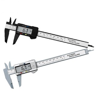 150mm LCD Kỹ Thuật Số Điện Tử Sợi Carbon Vernier Caliper Đo Micromet Đo Thước Kỹ Thuật Số Thước 6 Inch