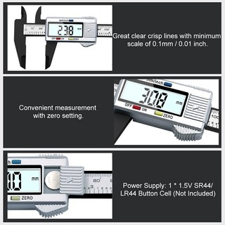 150mm LCD Kỹ Thuật Số Điện Tử Sợi Carbon Vernier Caliper Đo Micromet Đo Thước Kỹ Thuật Số Thước 6 Inch