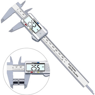 150mm LCD Kỹ Thuật Số Điện Tử Sợi Carbon Vernier Caliper Đo Micromet Đo Thước Kỹ Thuật Số Thước 6 Inch