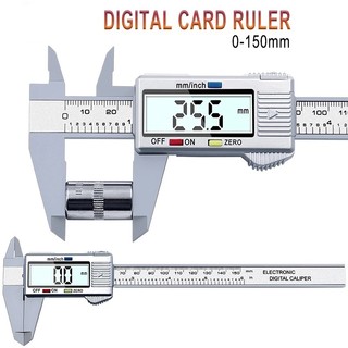 150mm LCD Kỹ Thuật Số Điện Tử Sợi Carbon Vernier Caliper Đo Micromet Đo Thước Kỹ Thuật Số Thước 6 Inch