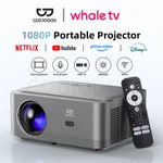 GOOJODOQ Netflix Android 13 Máy chiếu 4K Không dây Full HD 1080p 600 Lumens Máy chiếu gia đình & văn phòng Tự động đánh bóng WiFi băng tần kép 6 Hoàn hảo để chơi game — ảnh 1