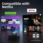 GOOJODOQ Netflix Android 13 Máy chiếu 4K Không dây Full HD 1080p 600 Lumens Máy chiếu gia đình & văn phòng Tự động đánh bóng WiFi băng tần kép 6 Hoàn hảo để chơi game — ảnh 2