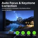 GOOJODOQ Netflix Android 13 Máy chiếu 4K Không dây Full HD 1080p 600 Lumens Máy chiếu gia đình & văn phòng Tự động đánh bóng WiFi băng tần kép 6 Hoàn hảo để chơi game — ảnh 4