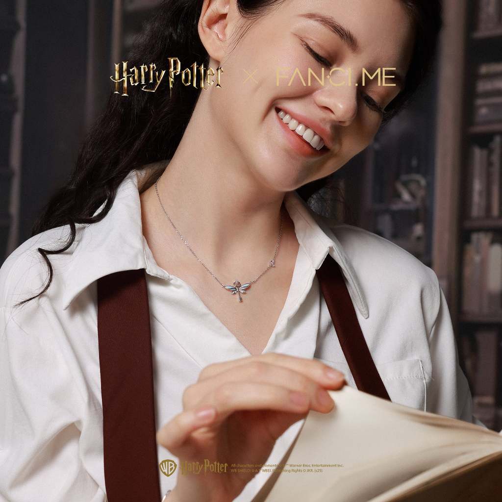 FANCIME x Harry Potter Chìa Khóa Bay Vòng Cổ Bạc Sterling Phát Sáng Trong Bóng Tối Thiết Kế Mặt Dây Chuyền Trang Sức Thời Trang