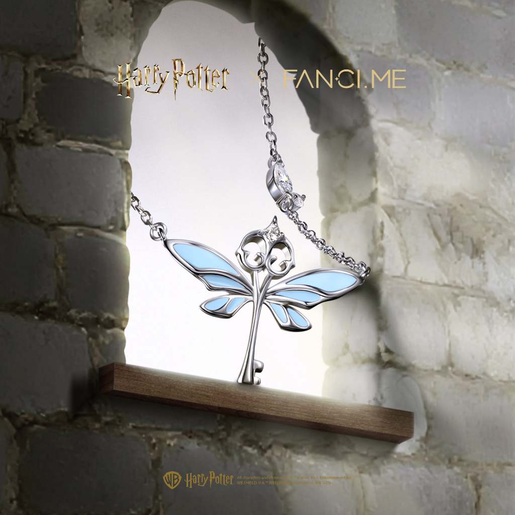 FANCIME x Harry Potter Chìa Khóa Bay Vòng Cổ Bạc Sterling Phát Sáng Trong Bóng Tối Thiết Kế Mặt Dây Chuyền Trang Sức Thời Trang