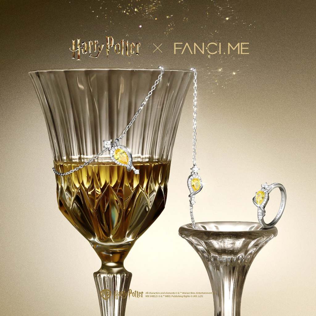 FANCIME x Harry Potter Felix Felicis Chúc may mắn và hạnh phúc Vòng cổ bạc Sterling
