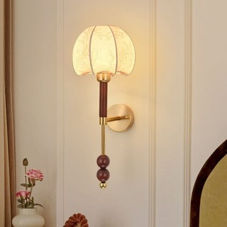 AIMI Đèn Ngủ Treo Đầu Giường Đầu Giường Đèn Tường Vải Lampshade Retro Led Nền Trang Trí Tường Đèn Thích Hợp Cho Phòng Khách Phòng Ngủ Nhà Hàng