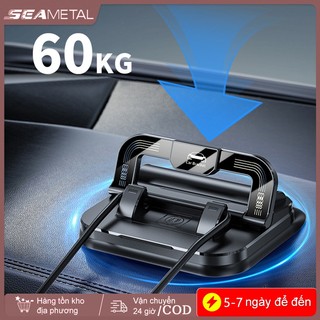 Bảng điều khiển SEAMETAL Giá đỡ điện thoại ô tô 360° Giá đỡ điều hướng xoay Tấm số điện thoại gắn silicon chống trượt