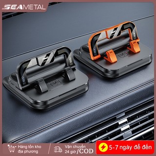 Bảng điều khiển SEAMETAL Giá đỡ điện thoại ô tô 360° Giá đỡ điều hướng xoay Tấm số điện thoại gắn silicon chống trượt