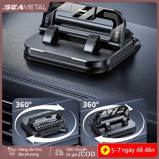 Bảng điều khiển SEAMETAL Giá đỡ điện thoại ô tô 360° Giá đỡ điều hướng xoay Tấm số điện thoại gắn silicon chống trượt