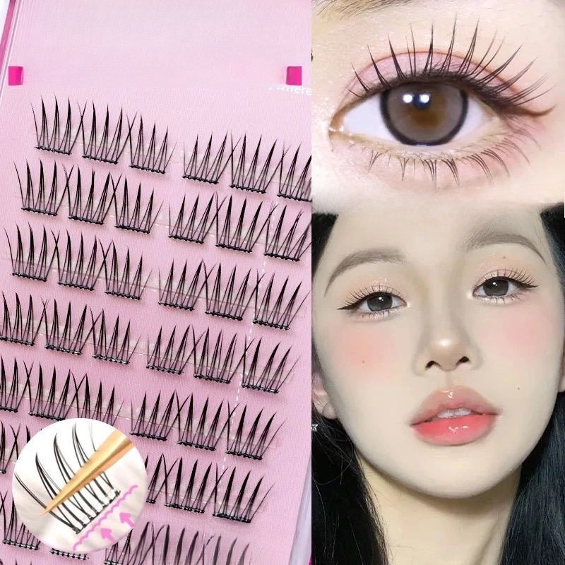 Lông mi giả nhóm bé gái, lông mi giả không keo, mười hàng và sáu mươi cụm