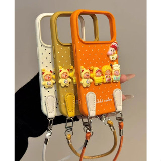 Phim hoạt hình dễ thương 3D Starman Doll Wave Point Da mềm Wrsit Dây đeo điện thoại cho iPhone 17Promax 17Air 16Promax 11 12 13 14 15 Pro Max Vỏ di động chống sốc