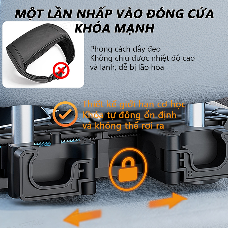 SEAMETAL Tựa Đầu Ô Tô Memory Xốp Bên Gối Ngủ Có Thể Điều Chỉnh Đa Năng Cổ Gối Có Móc Kép Tựa Đầu Cho Người Lớn Trẻ Em