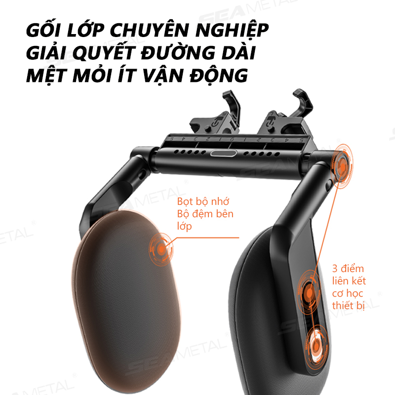SEAMETAL Tựa Đầu Ô Tô Memory Xốp Bên Gối Ngủ Có Thể Điều Chỉnh Đa Năng Cổ Gối Có Móc Kép Tựa Đầu Cho Người Lớn Trẻ Em