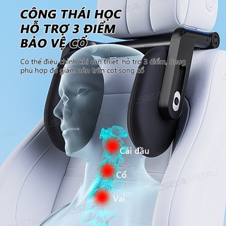 SEAMETALTAL Tựa Đầu Ô Tô Memory Xốp Bên Gối Ngủ Có Thể Điều Chỉnh Đa Năng Cổ Gối Có Móc Kép Tựa Đầu Cho Người Lớn Trẻ Em