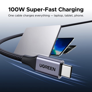 Cáp USB-C sang USB-C từ tính tự động UGREEN Max 480Mbps, 20V / 5A Max, Hỗ trợ sạc nhanh PD100W PVC cho iPhone 17