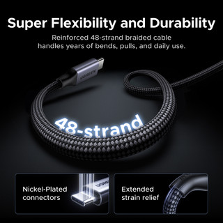 Cáp USB-C sang USB-C từ tính tự động UGREEN Max 480Mbps, 20V / 5A Max, Hỗ trợ sạc nhanh PD100W PVC cho iPhone 17